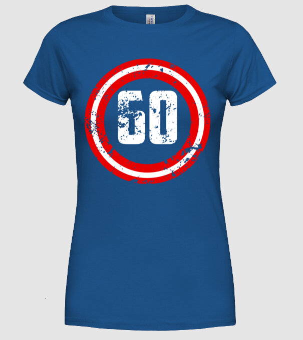 Birthday captain 60 Years old model albastru regal pe tricou