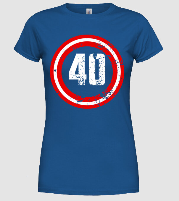 Birthday captain 40 Years old model albastru regal pe tricou
