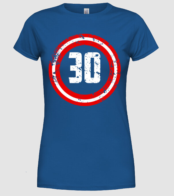 Birthday captain 30 Years old model albastru regal pe tricou