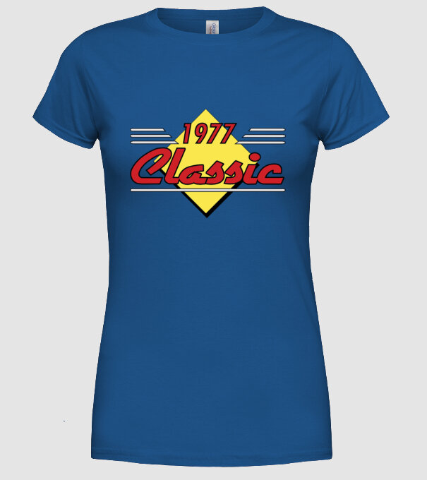 Classic - 1977 model albastru regal pe tricou