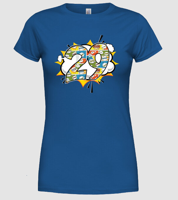 Birthday Comic Number 29 model albastru regal pe tricou