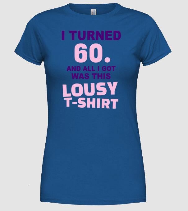 Lousy T-shirt 60 model albastru regal pe tricou