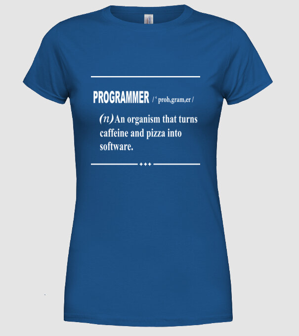 Programmer model albastru regal pe tricou