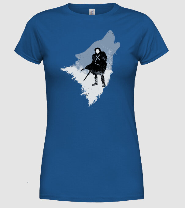 The Wolf model albastru regal pe tricou