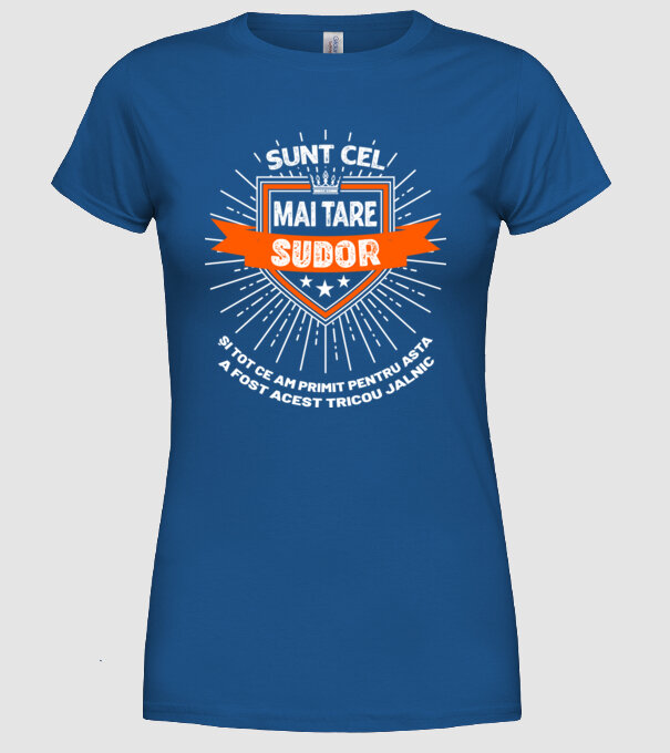 Sunt cel mai tare sudor și tot ce am primit pentru asta a fost acest tricou jalnic model albastru regal pe tricou