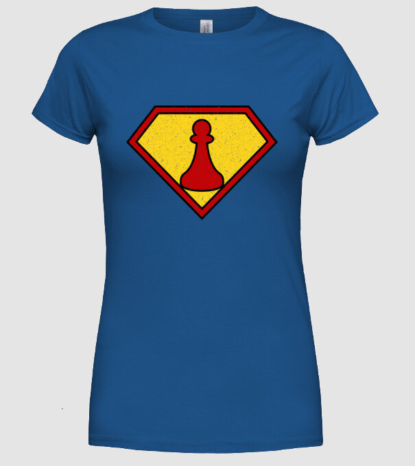 SuperChess pion de șah model albastru regal pe tricou