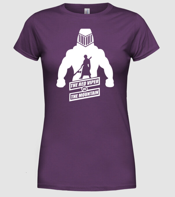 Muntele model mov pe tricou