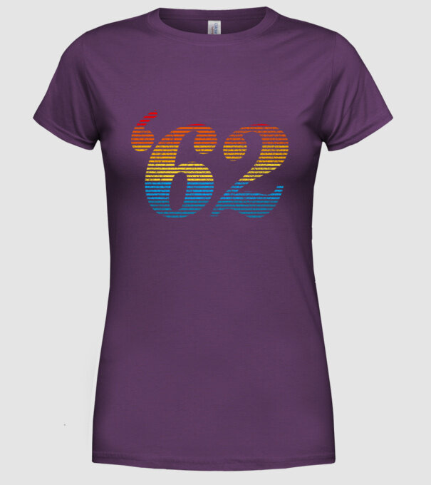 Retro Birthday 1962 model mov pe tricou