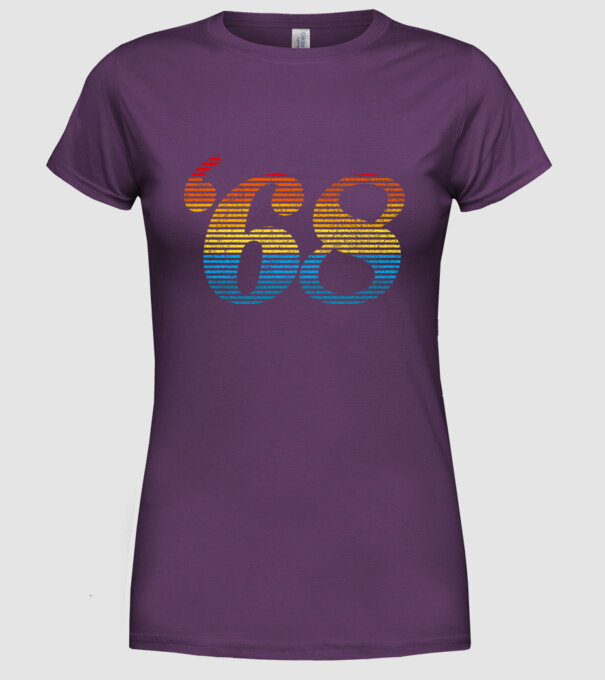 Retro Birthday 1968 model mov pe tricou