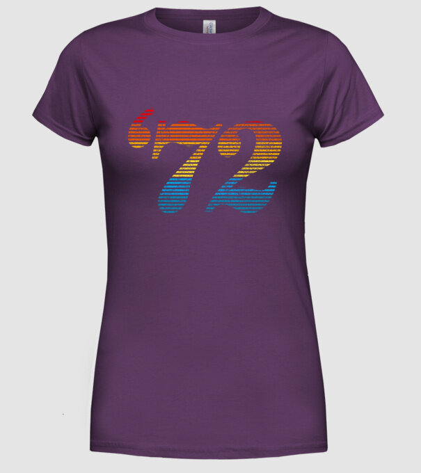 Retro Birthday 1972 model mov pe tricou