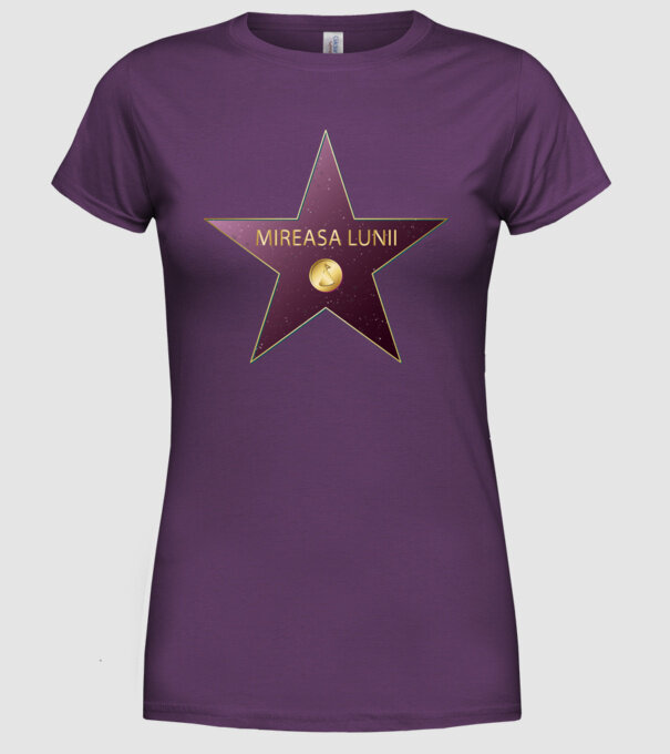Mireasa lunii model mov pe tricou