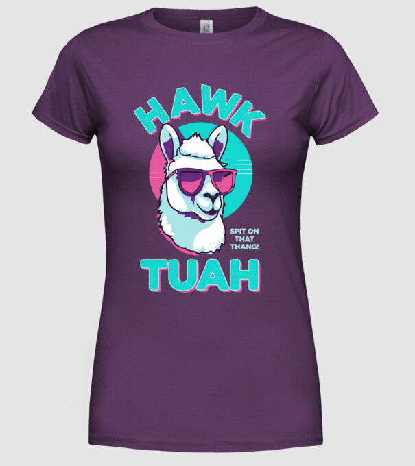 Hawk tuah llama retro sunglasses model mov pe tricou