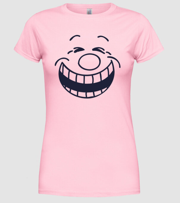 Funny Face Smiley model roz deschis pe tricou