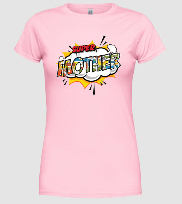 Comic Mother model roz deschis pe tricou