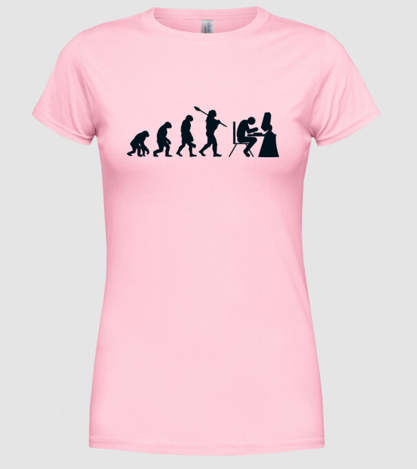 Game evolution model roz deschis pe tricou