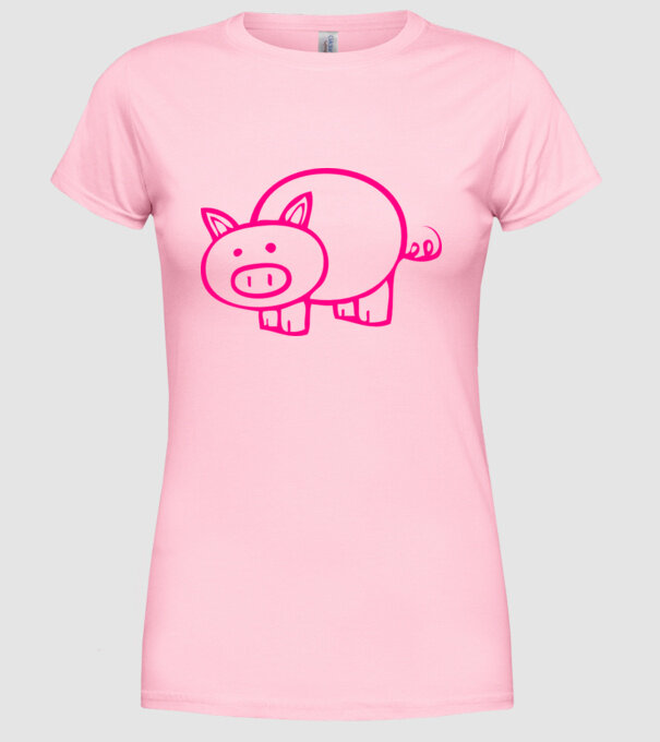 purcel model roz deschis pe tricou