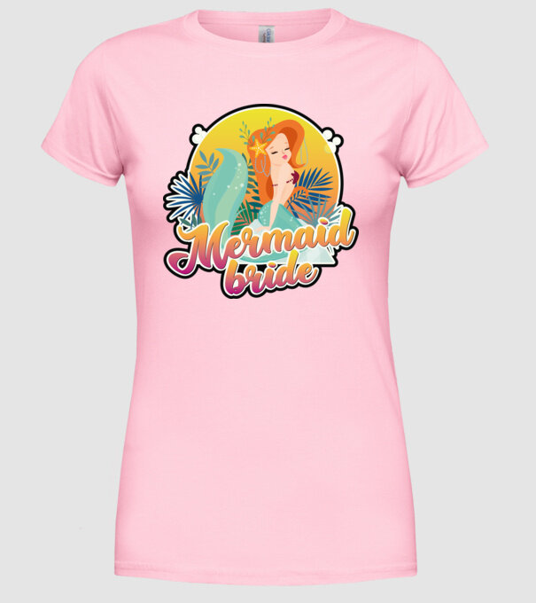 Mermaid bride hawaii model roz deschis pe tricou