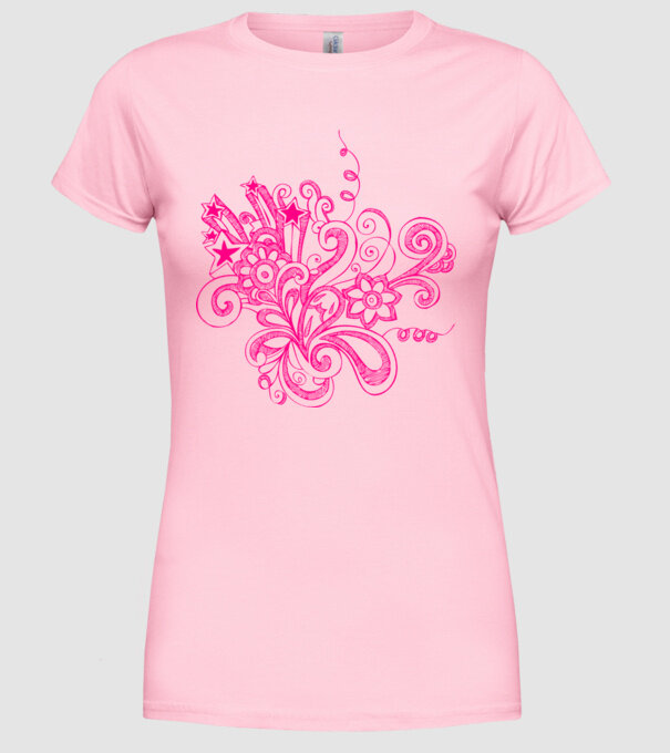 nonfi model roz deschis pe tricou