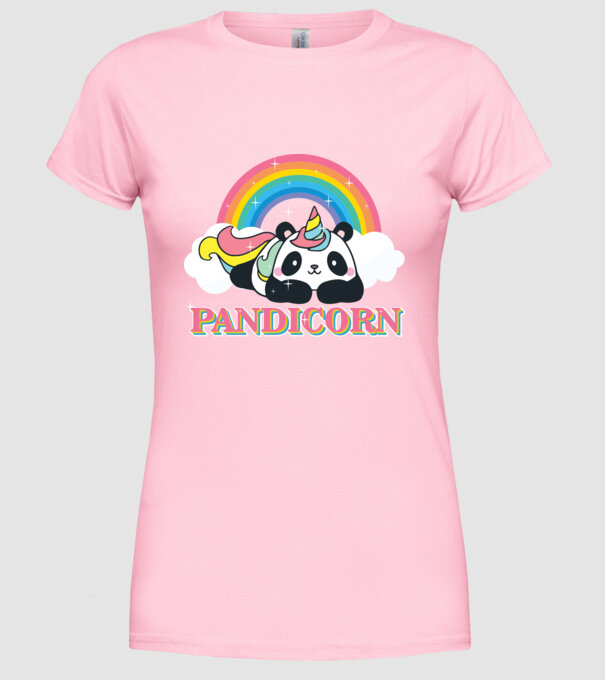 PANDICORN model roz deschis pe tricou