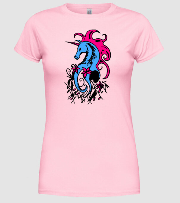 pegasus model roz deschis pe tricou