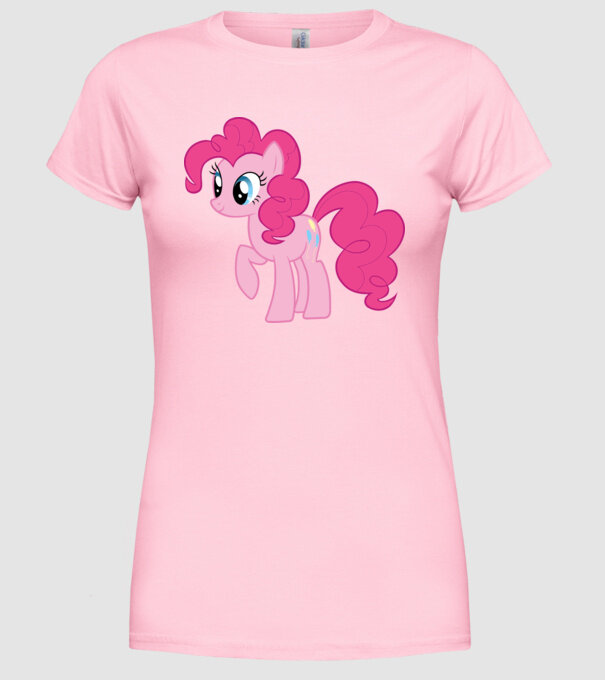 Pinkie Pie model roz deschis pe tricou