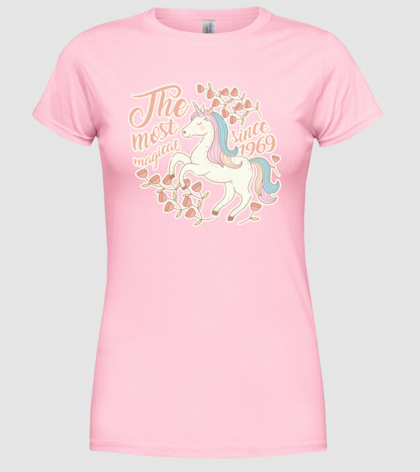 The most magical unicorn 1969 model roz deschis pe tricou