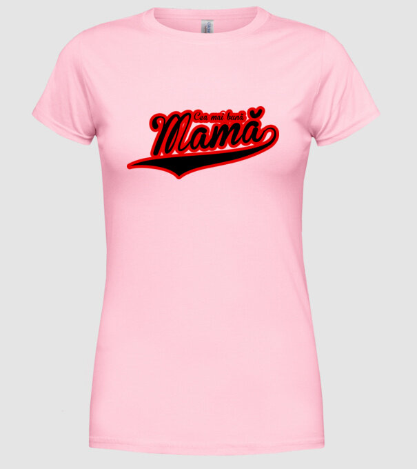 Cea mai bună mamă model roz deschis pe tricou