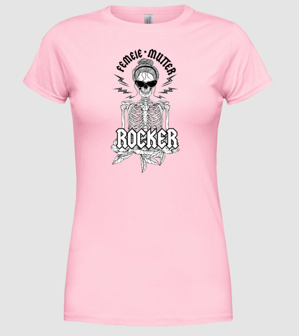 femeie - mutter - rocker model roz deschis pe tricou