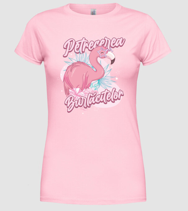 petrecerea burlăcitelor model roz deschis pe tricou