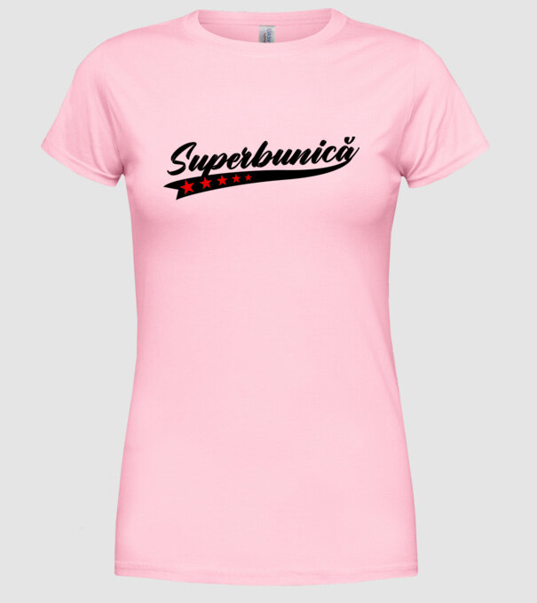 Superbunică model roz deschis pe tricou