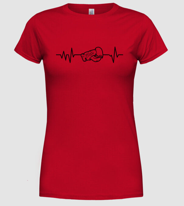 Box EKG model roșu pe tricou