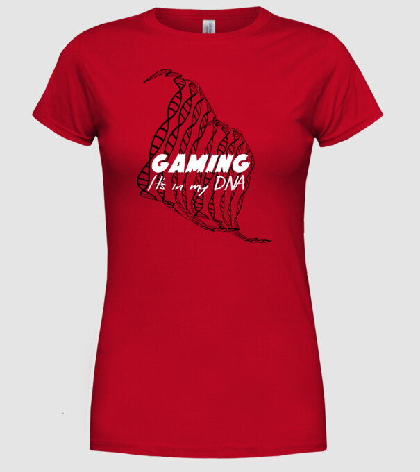 Gamer DNA model roșu pe tricou