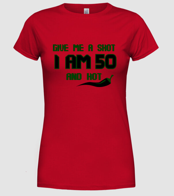 Give me a shot - 60 model roșu pe tricou