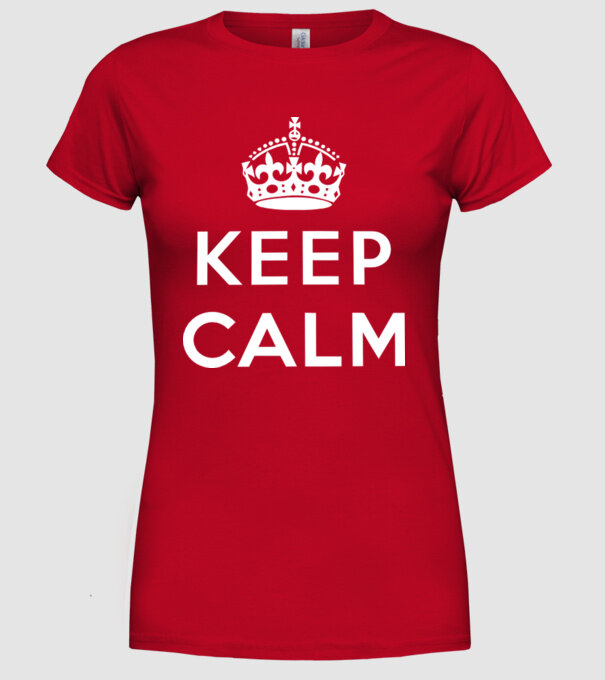 keep calm blank model roșu pe tricou