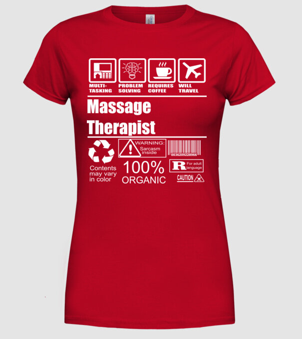 Massage teraphist model roșu pe tricou