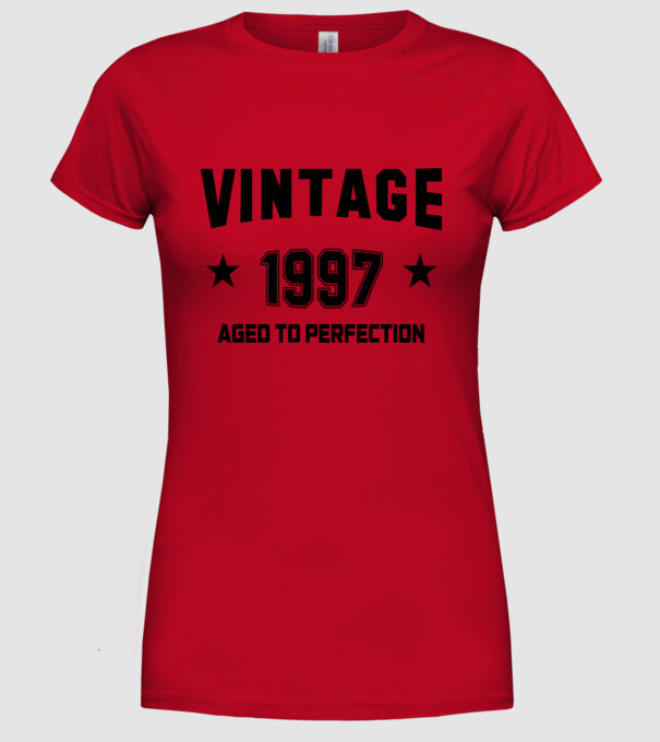 Vintage - 1997 model roșu pe tricou