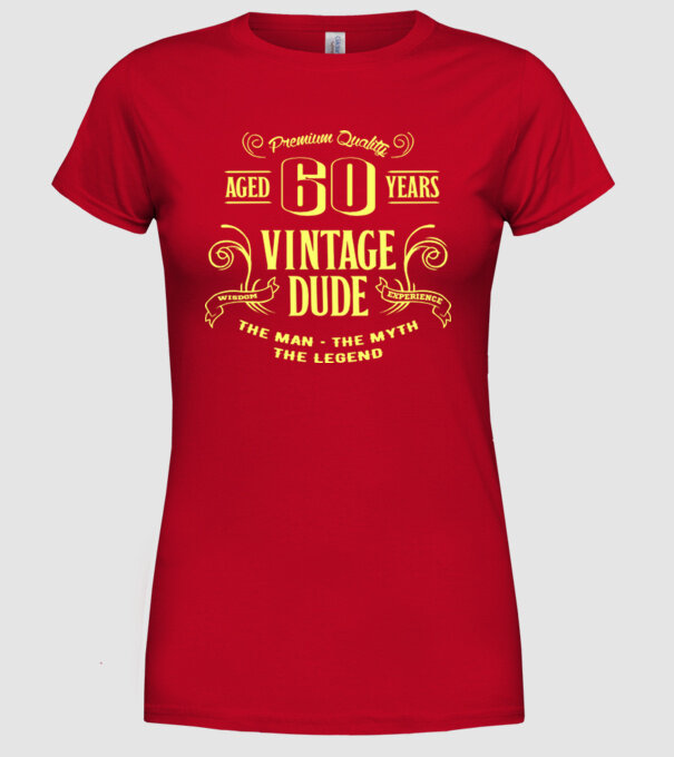 Vintage Dude - 60 model roșu pe tricou