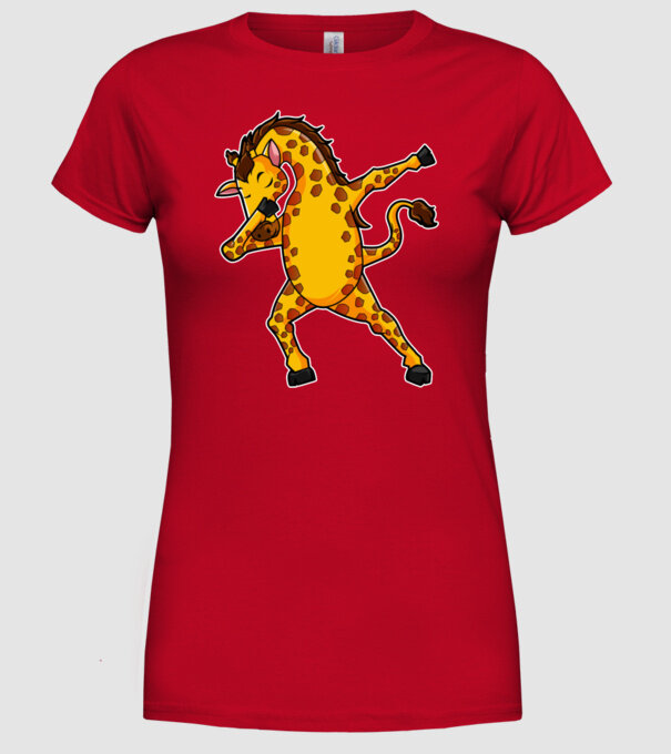 Girafă DAB model roșu pe tricou