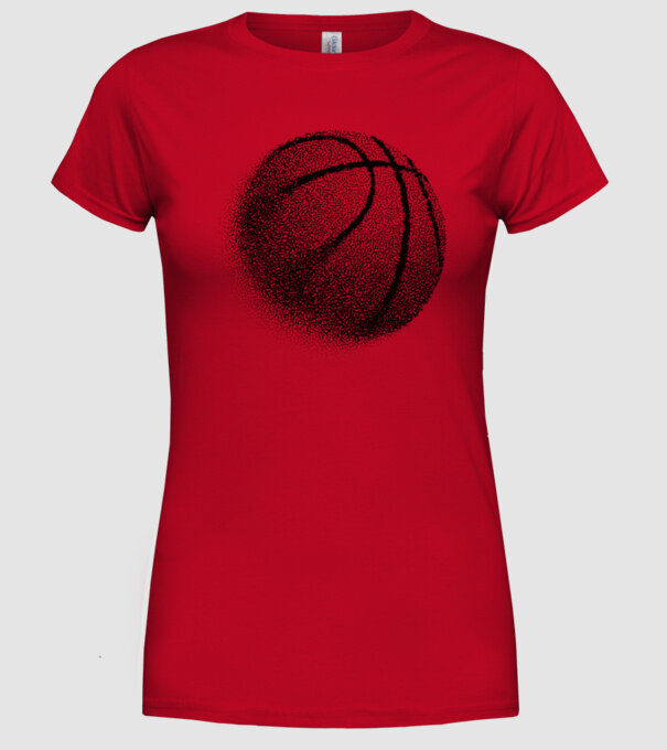 Basketball model roșu pe tricou