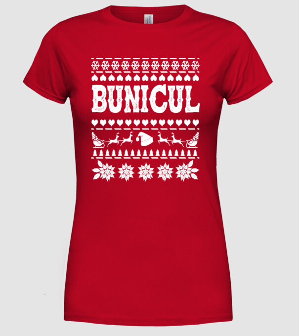 Bunicul model roșu pe tricou