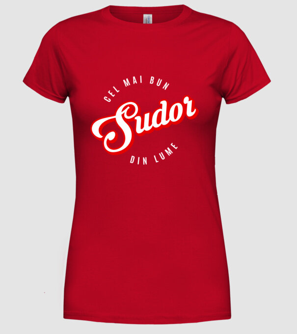 Cel mai bun SUDOR din lume model roșu pe tricou