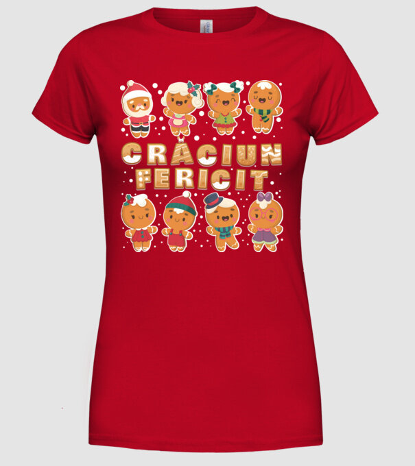 crăciun Fericit model roșu pe tricou