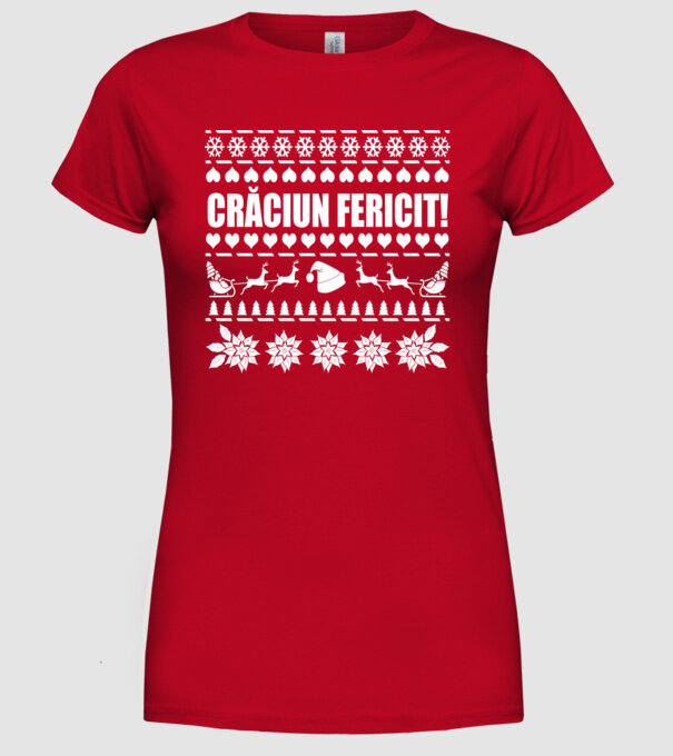 crăciun Fericit! model roșu pe tricou