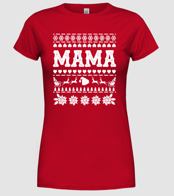 mama model roșu pe tricou