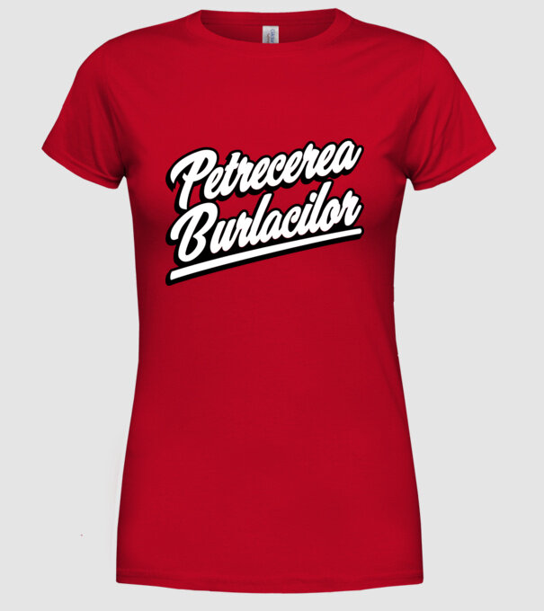 petrecerea burlacilor model roșu pe tricou