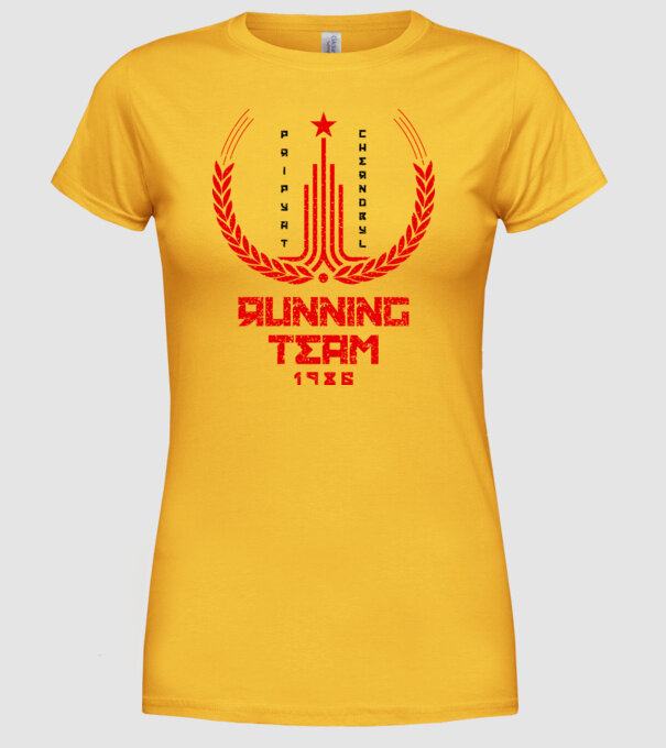 Chernobyl Running team model galben pe tricou
