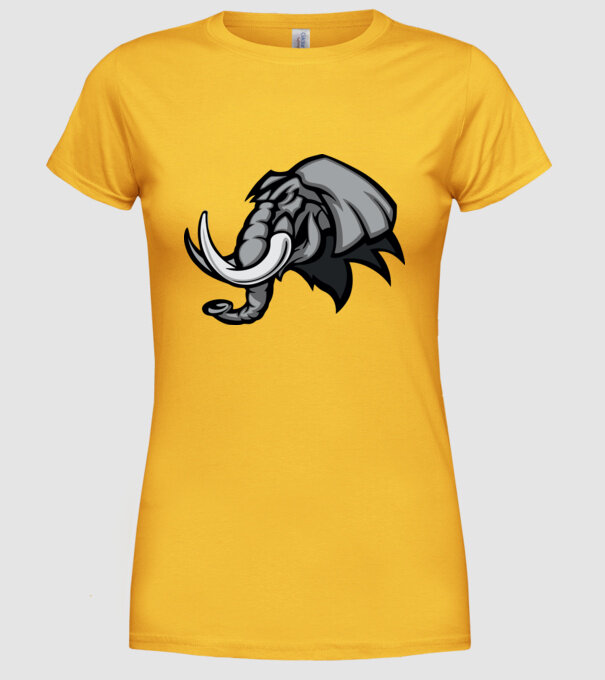 Elephant model galben pe tricou