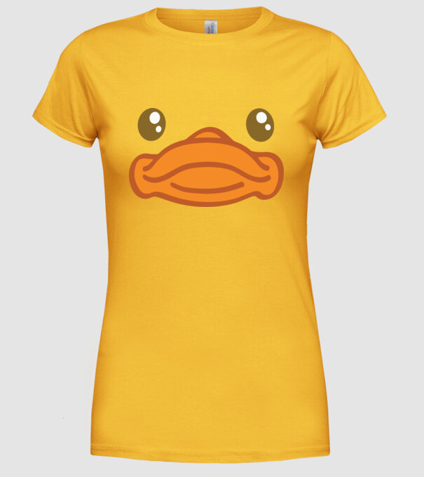 Rață carnaval model galben pe tricou