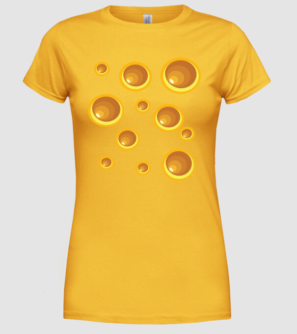 Cașcaval carnaval model galben pe tricou