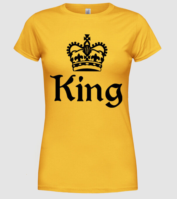 King 01 model galben pe tricou